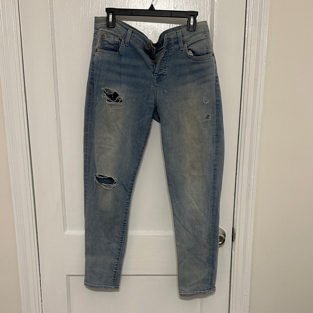 7 For All Mankind Light Blue Boyfriend Jeans